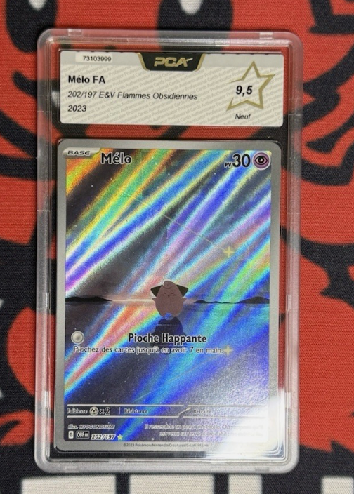 Carte Pokemon PCA 9.5 Melo AR (EV3 202) Française + 1 carte mystère offerte