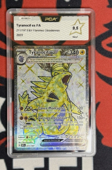 Carte Pokemon PCA 9.5 Tyranocif FA (EV3 211) Française + 1 carte mystère offerte