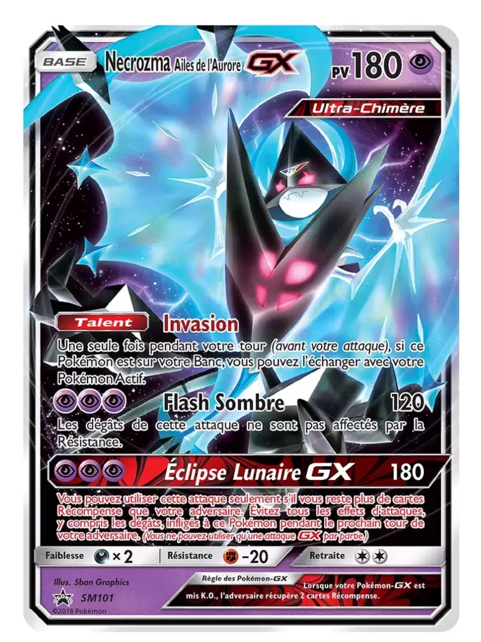 Carte Pokémon Necrozma Gx Promo (Sm101) Française Mint + 1 carte mystère offerte
