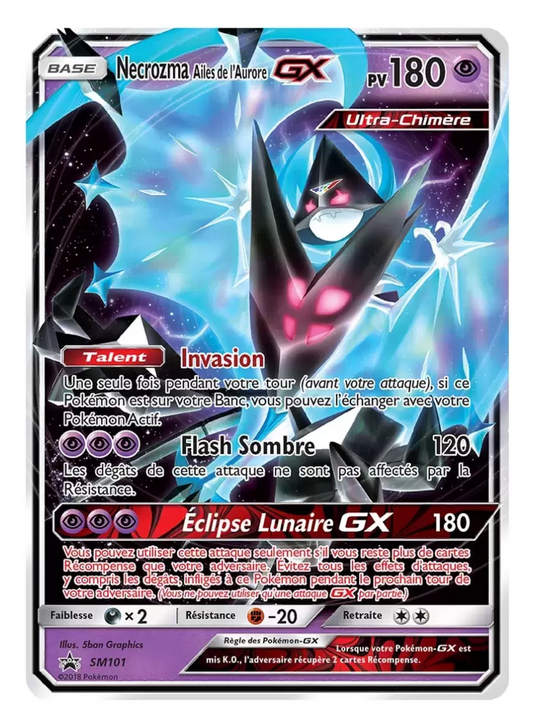 Carte Pokémon Necrozma Gx Promo (Sm101) Française Mint + 1 carte mystère offerte