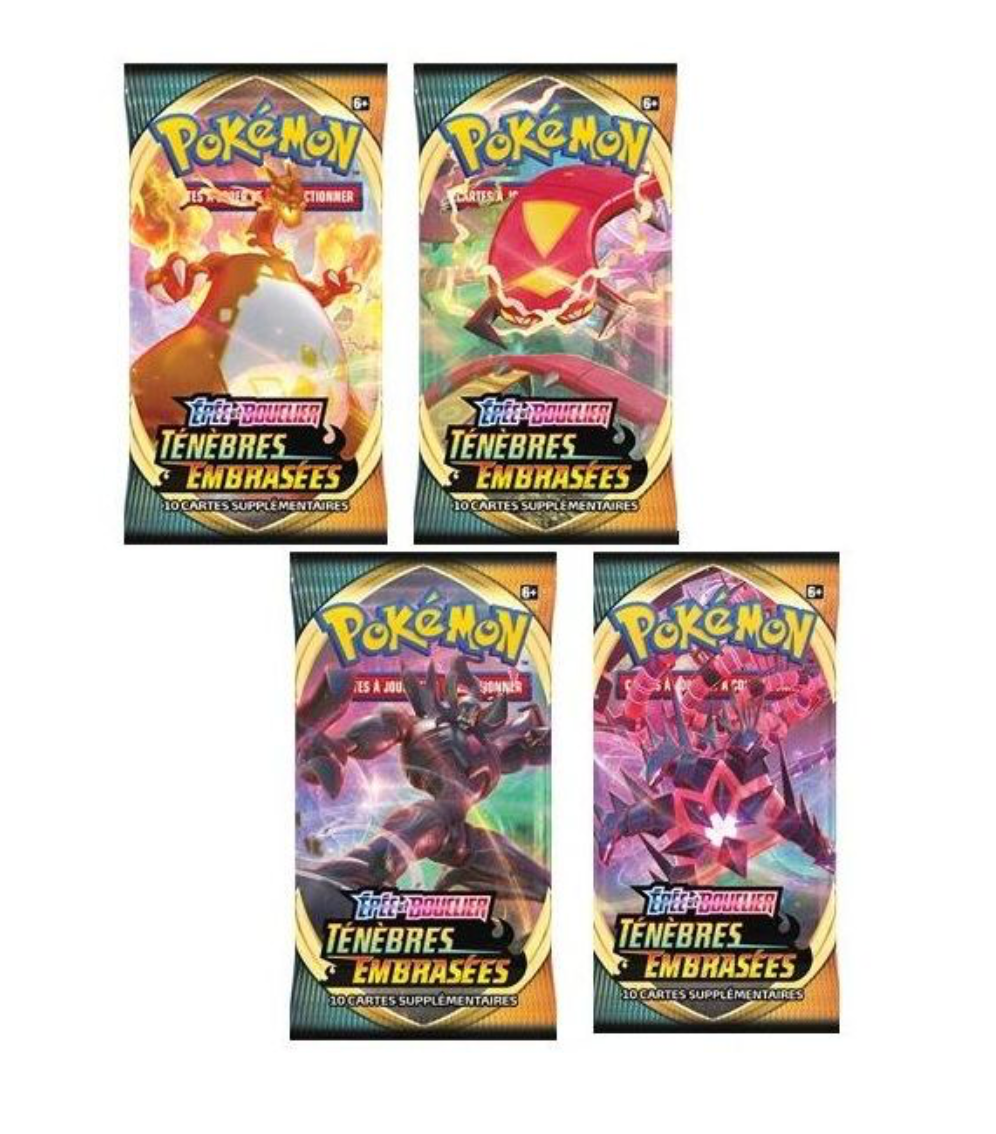 Booster Pokemon Ténèbres Embrasées (EB03) scellé français ( sortie de boxbreak garantie non trié/pesé) + 1 carte mystère offerte
