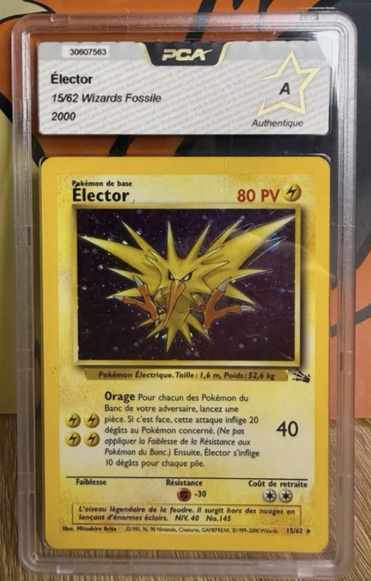 Carte Pokemon gradée elector (15 wizards) PCA A Française + 1 carte mystère offerte