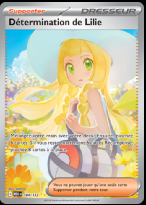 Carte Pokemon Determination de Lillie ALT (ME1 184) Mint Française + 1 carte mystère offert