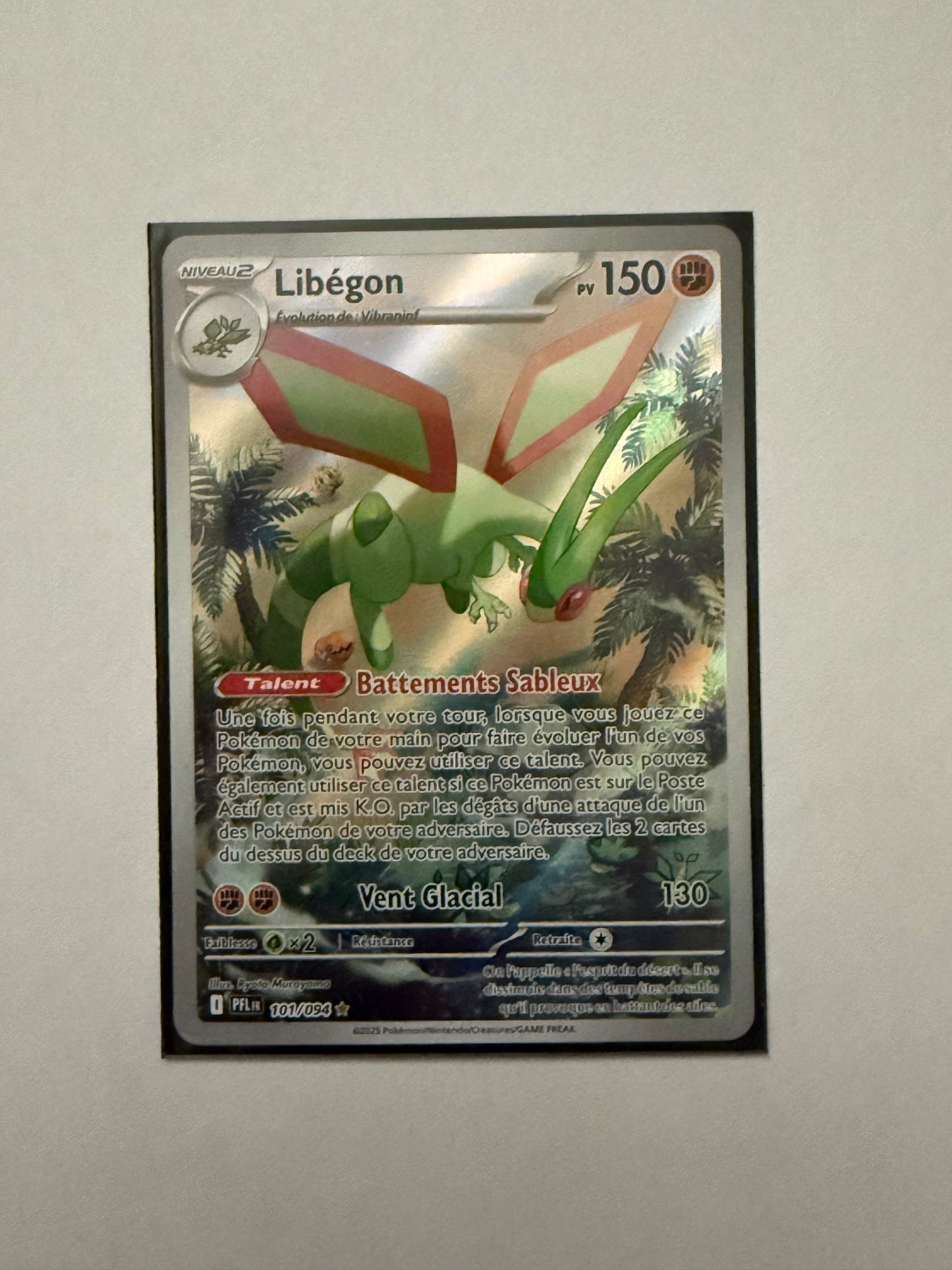 Carte Pokémon AR Libegon (Me2 101) Mint Française + 1 carte mystère