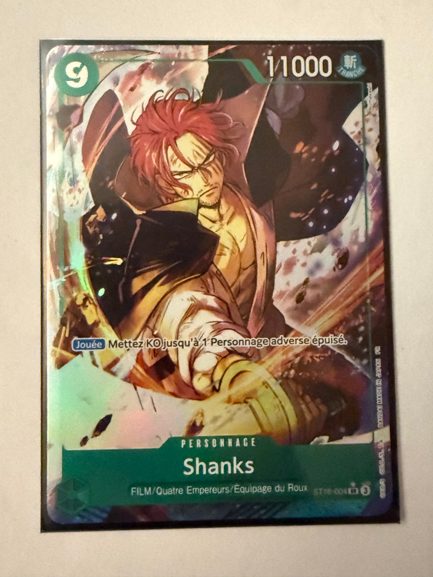 Carte One Piece FA Shanks (St16 004) Mint Française + 1 carte mystère