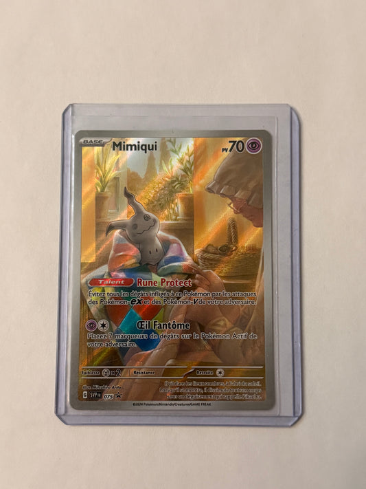 Carte Pokémon Mimiqui Promo (075) Mint Française + 1 carte mystère