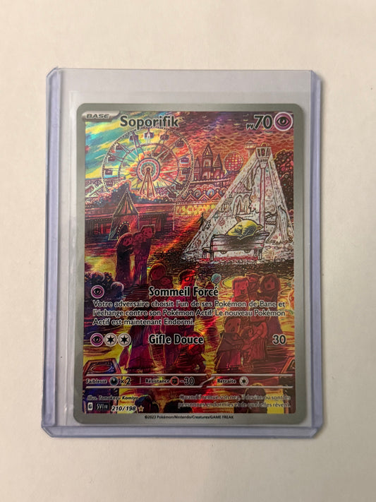 Carte Pokémon AR Soporifik (EV1 210) Mint Française + 1 carte mystère