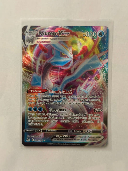 Carte Pokémon Kyurem Vmax (Eb12 049) Mint Française + 1 carte mystère
