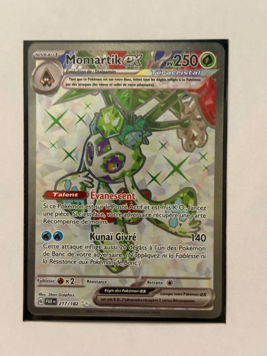 Carte Pokémon FA Momartik ex (Ev4 217) Mint Française + 1 carte mystère