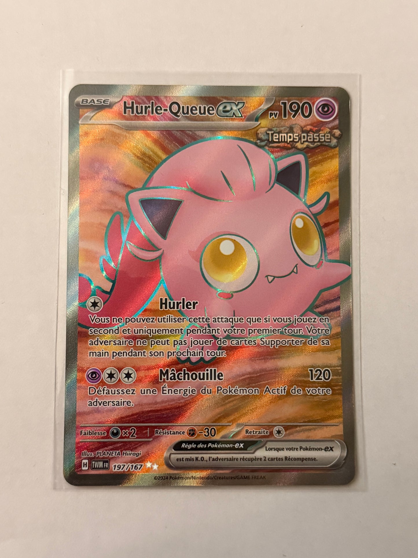 Carte Pokémon FA Hurle-Queue ex (Ev6 197) Mint Française + 1 carte mystère