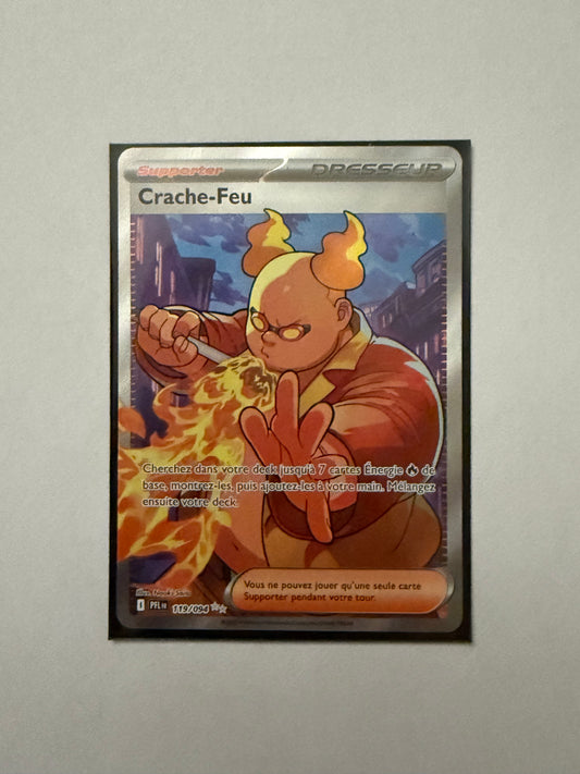 Carte Pokémon FA Crache Feu (Me2 119) Mint Française + 1 carte mystère