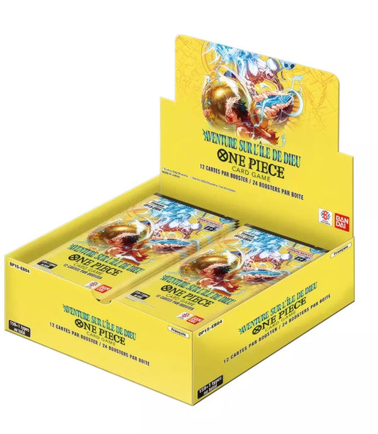 Display One Piece aventure sur l’île de Dieu scellée (op15) française + 2 cartes offertes
