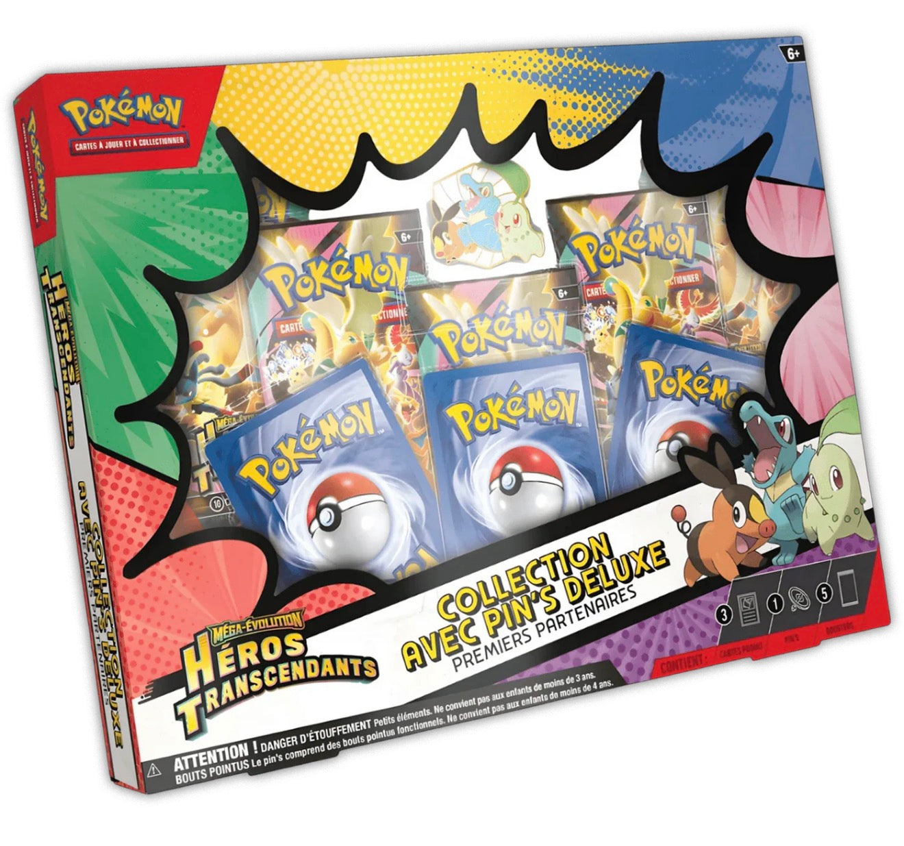 Coffret Pokemon Pin’s deluxe Héros Transcendants scellé (2.5) Francais + 2 cartes offertes