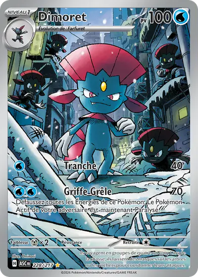 Carte Pokémon Dimoret AR (Me2.5 228) FR mint + 1 carte mystère