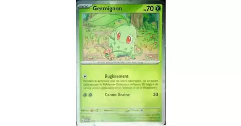 Carte Pokémon Germignon promo holo (me2.5 008) Mint Française + 1 carte mystere