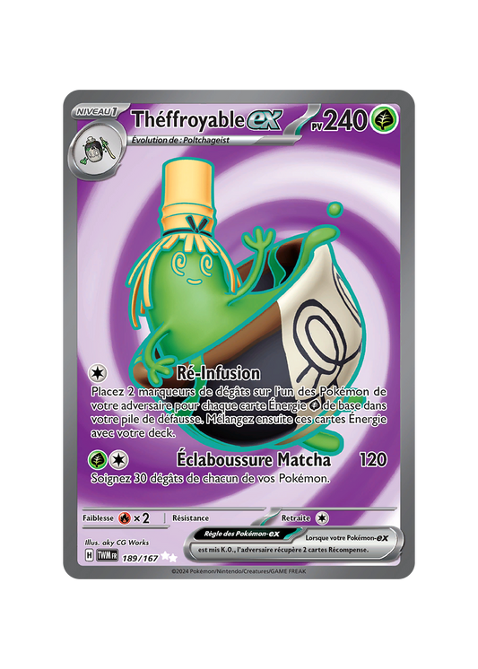 Carte Pokémon FA Theffroyable ex (EV6 189) FR Mint + 1 carte offerte