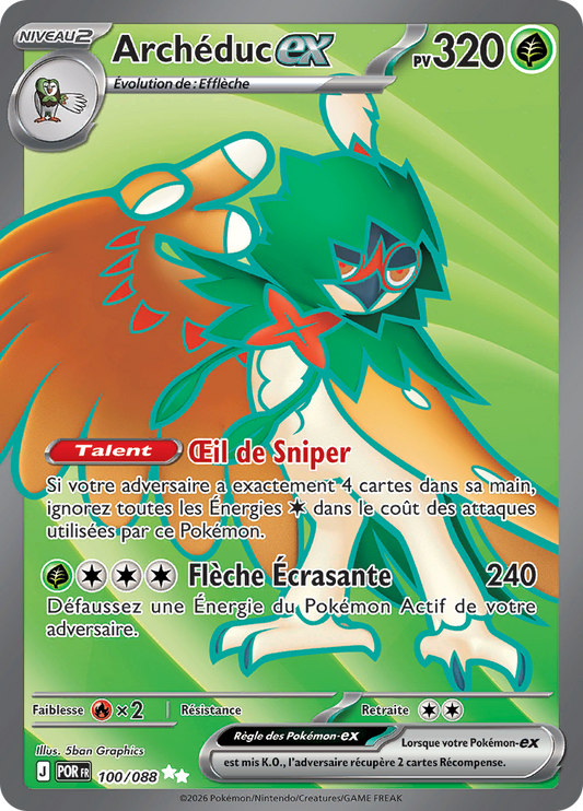 Carte Pokémon FA Archeduc (100) Mint Française + 1 carte mystere