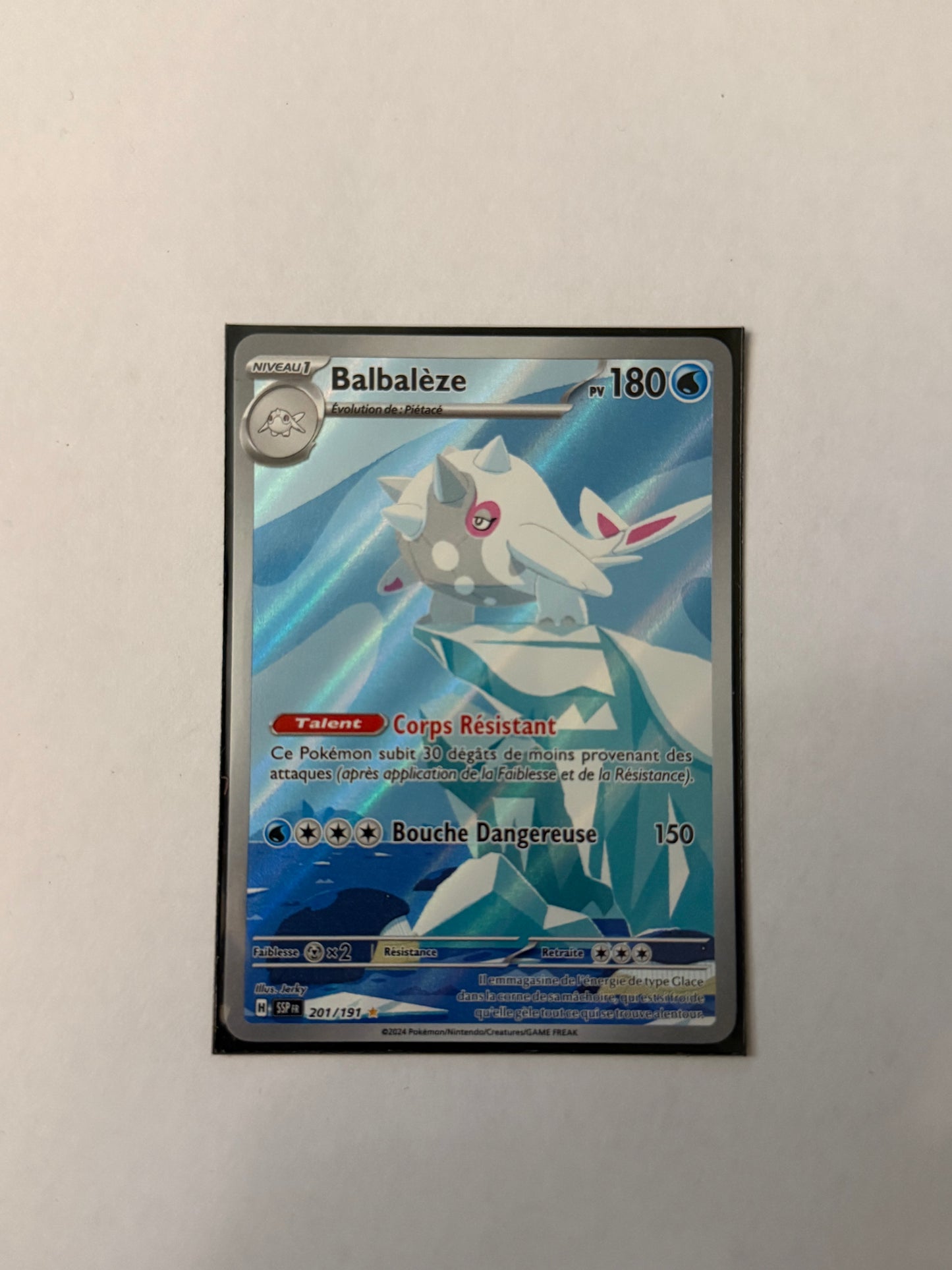 Carte Pokémon AR Balbaleze (EV8 201) Mint Française + 1 carte mystère