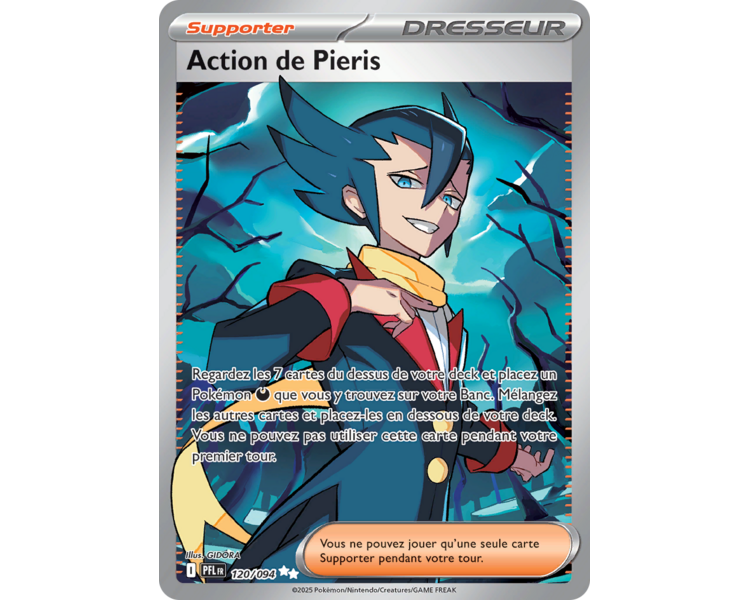 Carte Pokemon Action de Pieris FA (Me2 120) Mint FR + 1 carte mystère offert