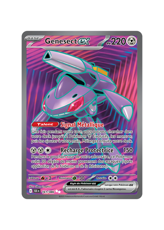 Carte Pokemon Genesect Ex FA (EV10.5 161) Mint FR + 1 carte mystère offert