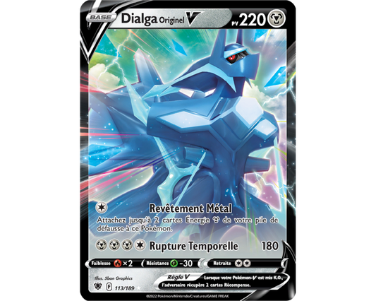 Carte Pokémon Dialga Orignel V (Eb10 113) Fr Mint + 1 carte mystère offerte