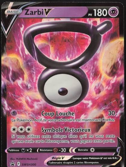 Carte Pokemon Promo Zarbi V (SWSH300) Mint FR + 1 carte mystère offerte